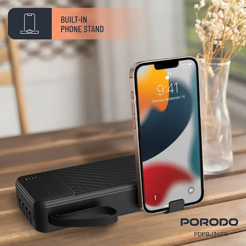 پاوربانک 10.5 وات پرودو مدل Piano PDPBJ34BK ظرفیت 20000 میلیآمپرساعت