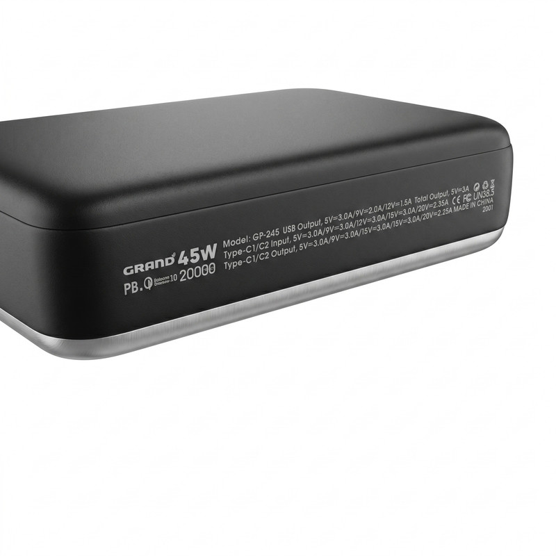 پاوربانک 45 وات گرند اسکای مدل GP-245 ظرفیت 20000 میلیآمپرساعت