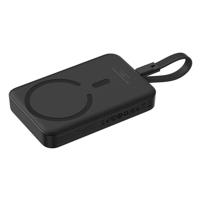 پاوربانک بیسیم 30 وات باسئوس مدل Magnetic Mini ظرفیت 10000 میلی آمپر ساعت