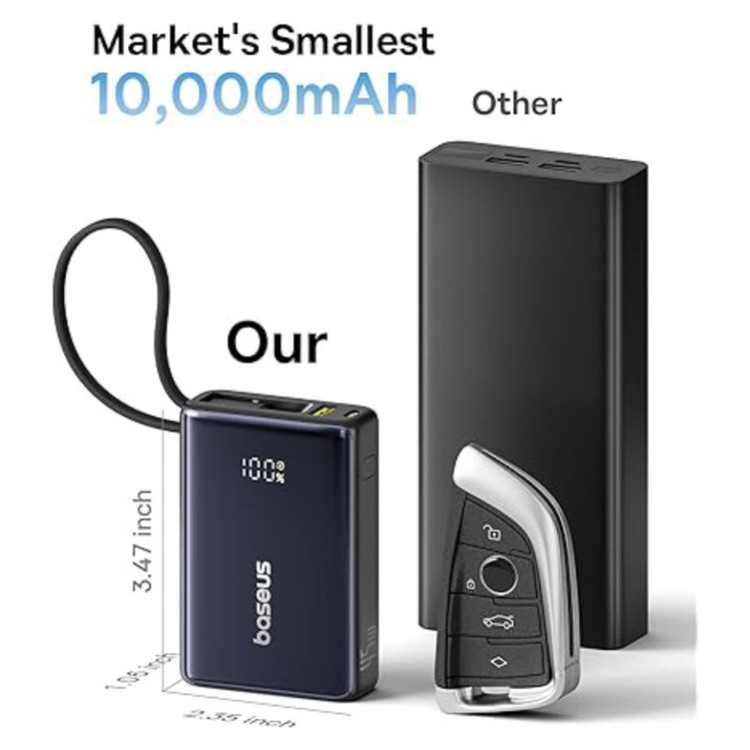 پاوربانک بیسوس مدل PicoGo 45W ظرفیت 10000 میلی آمپر ساعت