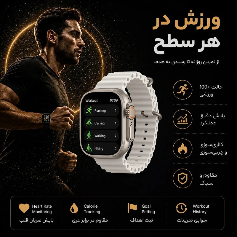 ساعت هوشمند 49 میلی متری مدل KX60 ULTRA با بند سلیکونی
