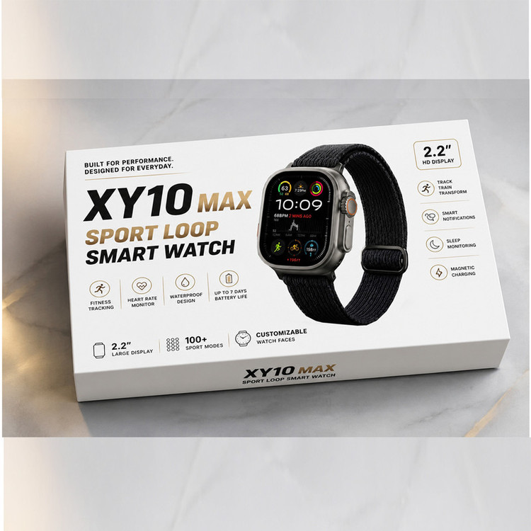 ساعت هوشمند 49 میلی متری مدل XY 10 MAX با بند پارچه ای