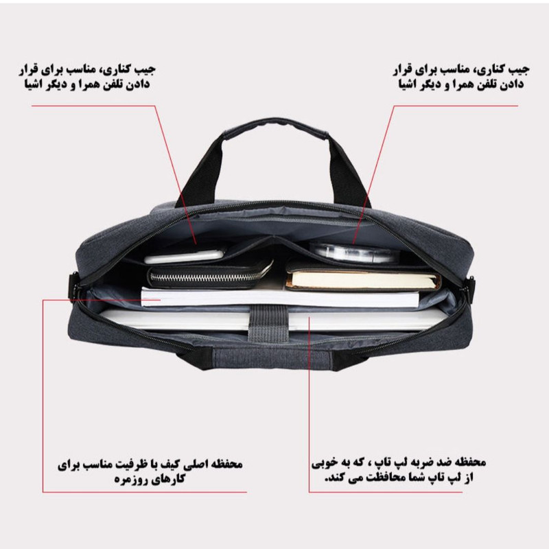 کیف لپ تاپ کد 2020 مناسب برای لپ تاپ 15.6 اینچی
