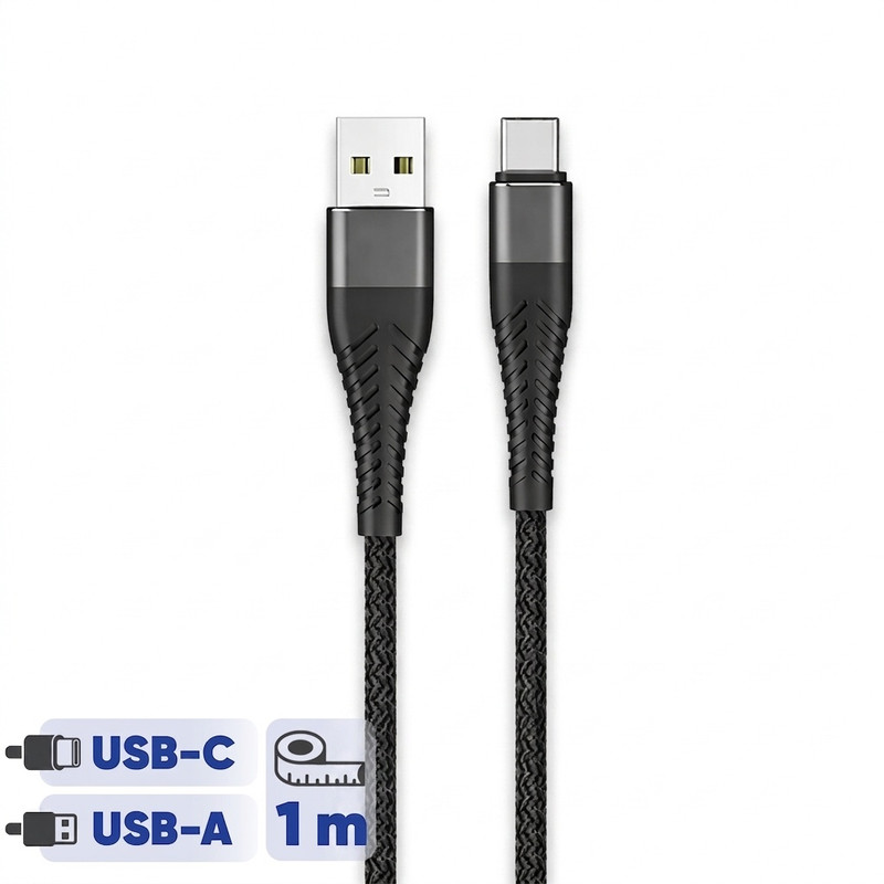 کابل شارژ USB به USB-C  آروین مدل CA-01V طول 1 متر