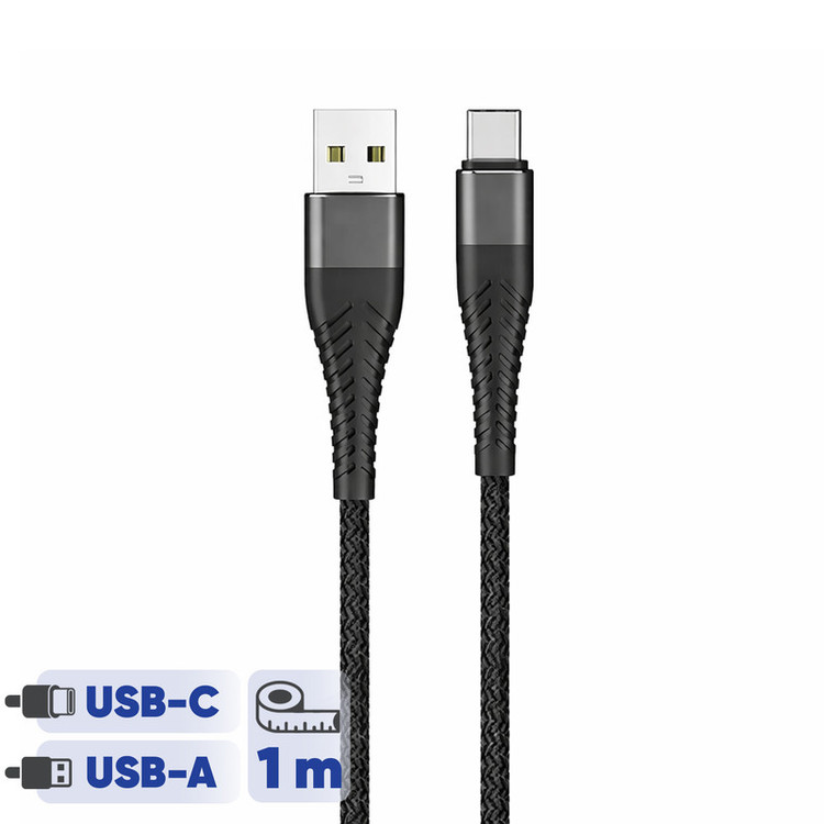 کابل شارژ USB به USB-C آروین مدل CA-01V طول 1 متر