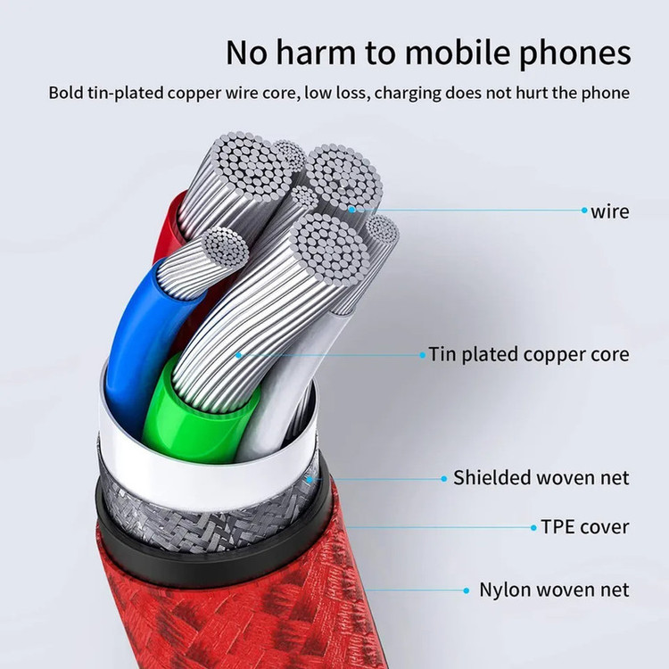 کابل شارژ USB به USB-C آروین مدل CA-01V طول 1 متر
