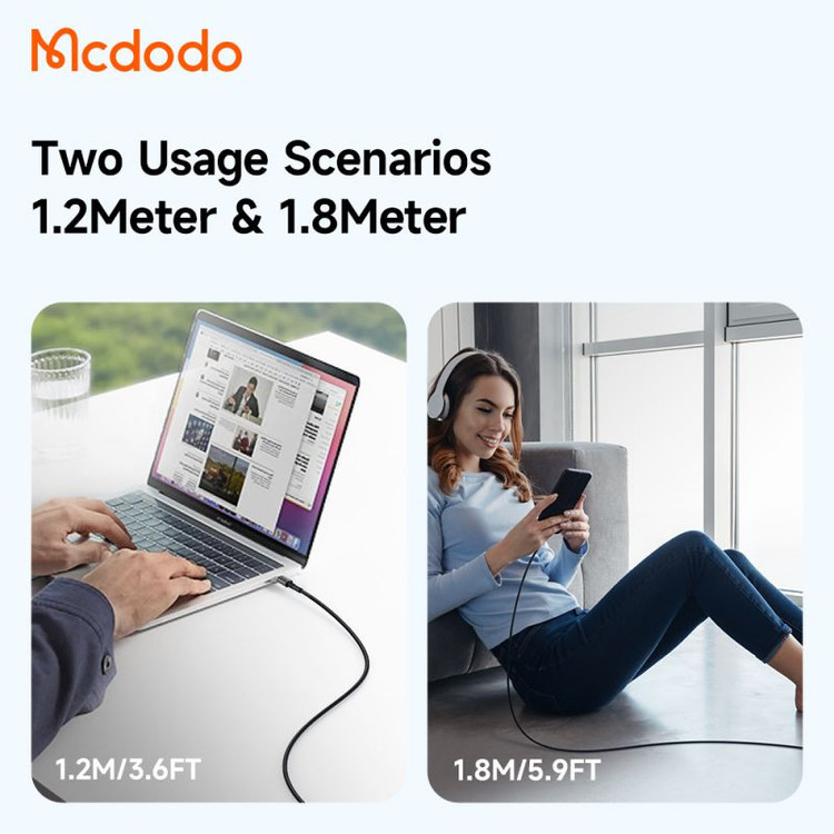 کابل تبدیل لایتنینگ به USB-C مک دودو مدل CA-2850 طول 1.2 متر