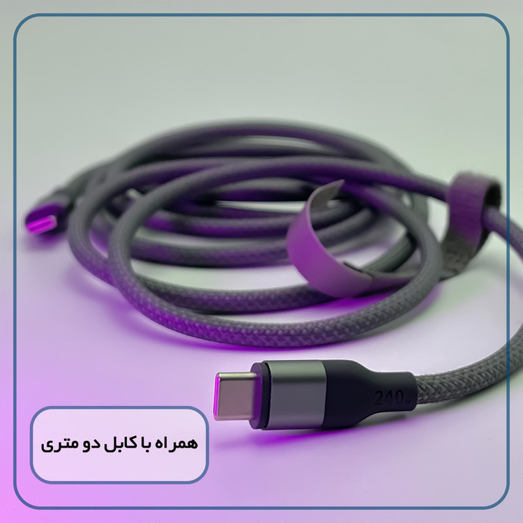 شارژر دیواری 65 وات وونک مدل PD-65W به همراه کابل USB-C