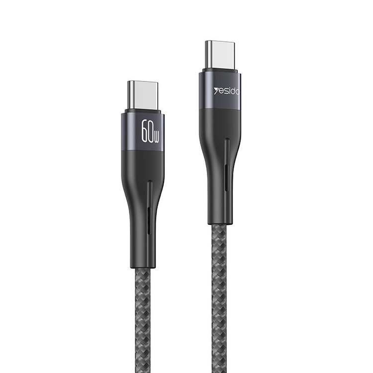 کابل USB-C یسیدو مدل DUAL TYPE-C CA156 60W طول 1 متر