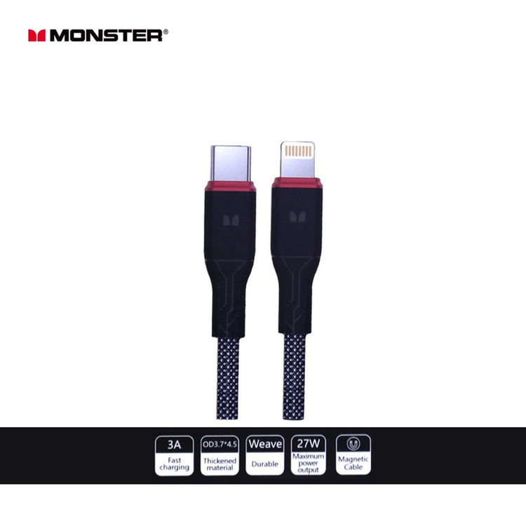 کابل تبدیل USB-C به لایتنینگ مانستر مدل CL710 طول 1 متر
