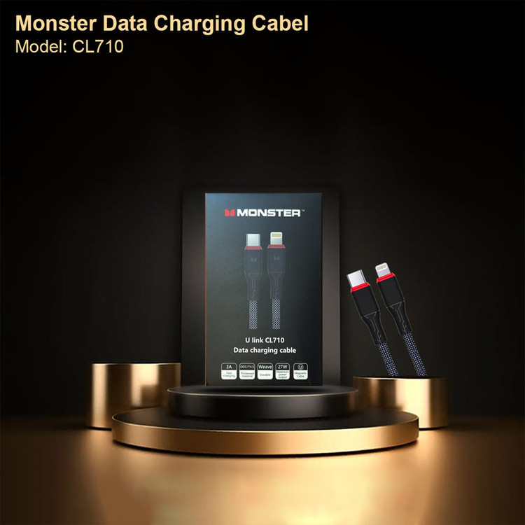 کابل تبدیل USB-C به لایتنینگ مانستر مدل CL710 طول 1 متر