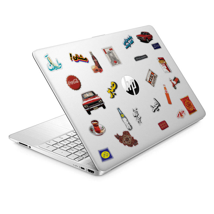 استیکر لپ تاپ و موبایل طرح نوستالژی کد 5040616 مجموعه 24 عددی