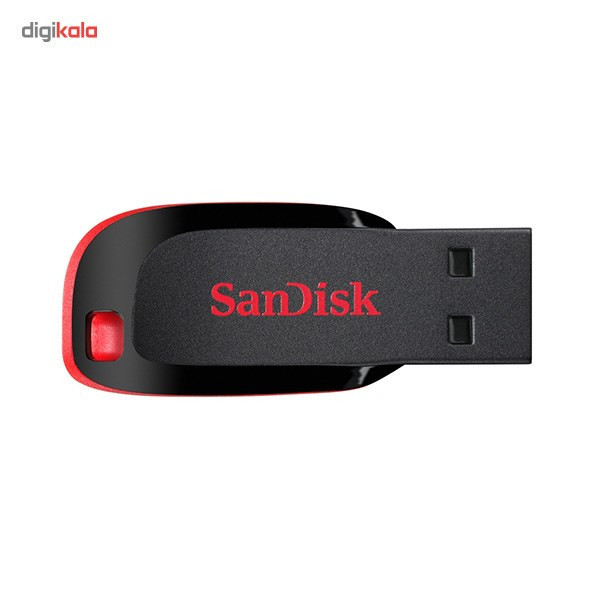 فلش مموری 16 گیگابایت سن دیسک مدل Cruzer Blade CZ50 با رابط USB 2.0 Type-A، طراحی بدون درپوش و قابلیت رمزگذاری اطلاعات