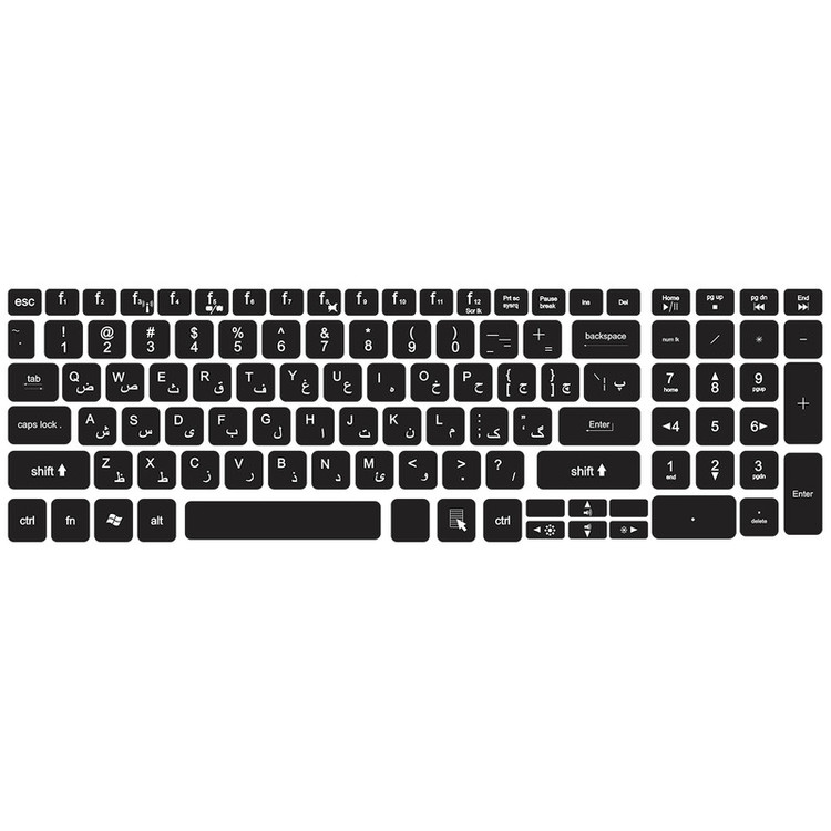 برچسب حروف فارسی کیبورد مدل bl-ck_N1