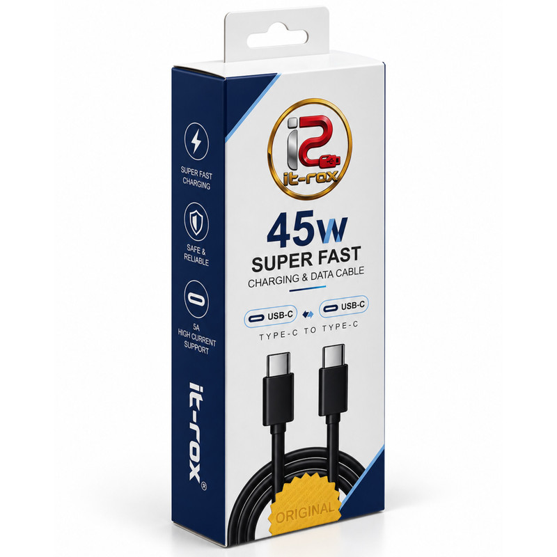 کابل تبدیل USB-C مدل IT-ROX 45W طول 1 متر