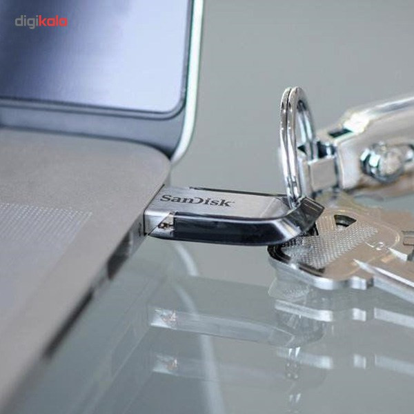 فلش مموری سن دیسک مدل CZ73 ظرفیت 32 گیگابایت با بدنه فلزی، رابط USB 3.0 و سرعت انتقال 150 مگابایت بر ثانیه، سازگار با ویندوز و مک و مناسب موبایل، تبلت، لپتاپ و تلویزیون