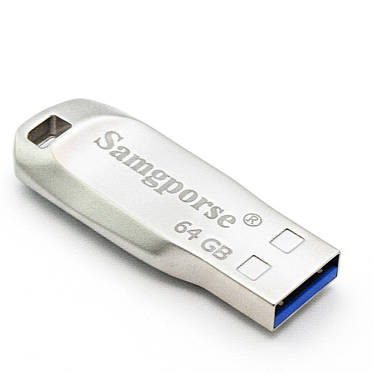 فلش مموری 64 گیگابایت سمگپرس مدل UDP Plus با رابط USB 3.0، بدنه آلیاژ فولاد و مقاومت در برابر شوک و لرزش