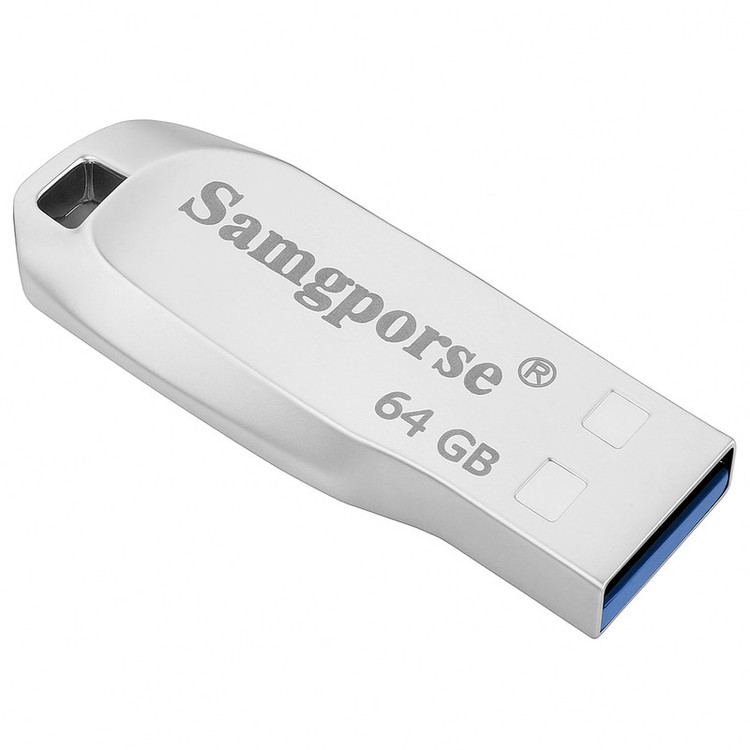 فلش مموری 64 گیگابایت سمگپرس مدل UDP Plus با رابط USB 3.0، بدنه آلیاژ فولاد و مقاومت در برابر شوک و لرزش
