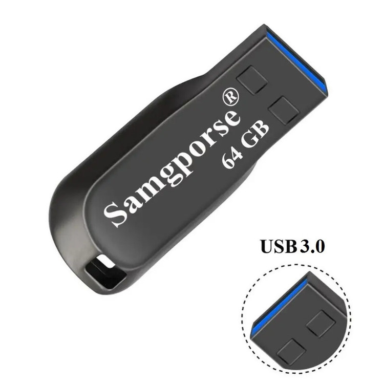 فلش مموری 64 گیگابایت سمگپرس مدل UDP Plus با رابط USB 3.0، بدنه آلیاژ فولاد و مقاومت در برابر شوک و لرزش