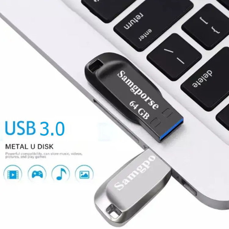 فلش مموری 64 گیگابایت سمگپرس مدل UDP Plus با رابط USB 3.0، بدنه آلیاژ فولاد و مقاومت در برابر شوک و لرزش