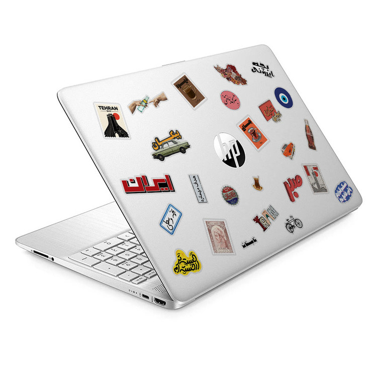 استیکر لپ تاپ و موبایل طرح نوستالژی کد G50101 مجموعه 25 عددی