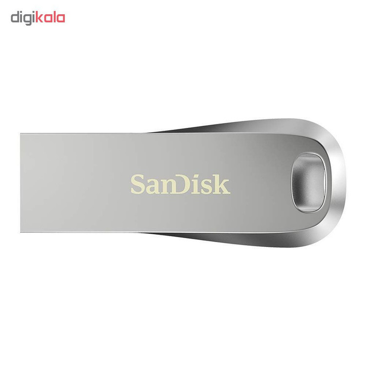 فلش مموری سن دیسک مدل Ultra Luxe ظرفیت 128 گیگابایت با بدنه فلزی، رابط USB 3.1 Type-A، سرعت خواندن 150 مگابایت بر ثانیه و نرمافزار کدگذاری SanDisk Secure Access