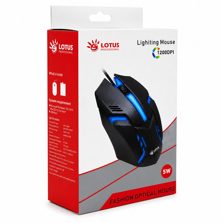 موس گیمینگ لوتوس مدل RGB-5W