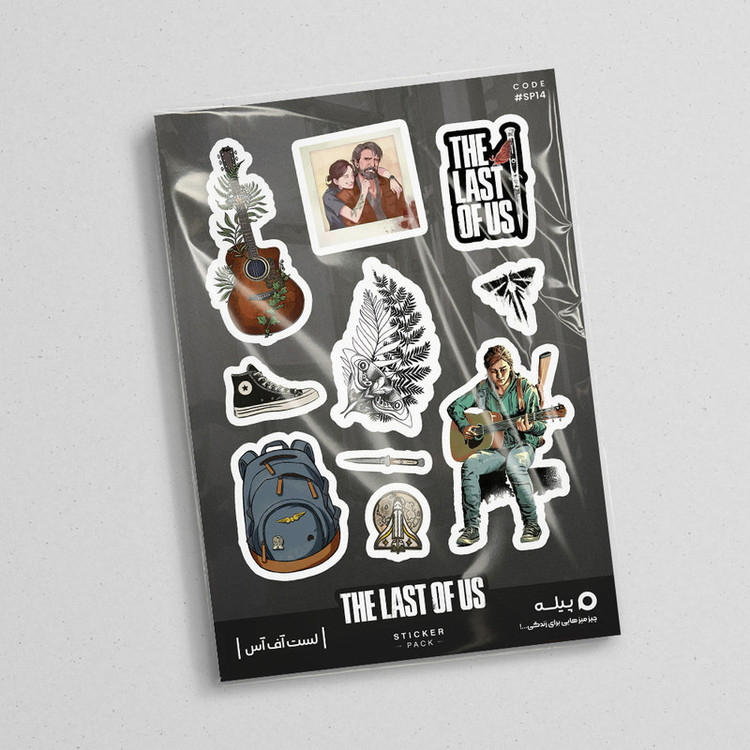 استیکر لپ تاپ و موبایل پیله طرح بازی لست آف آس مدل The Last of Us کد SP14 مجموعه 10 عددی