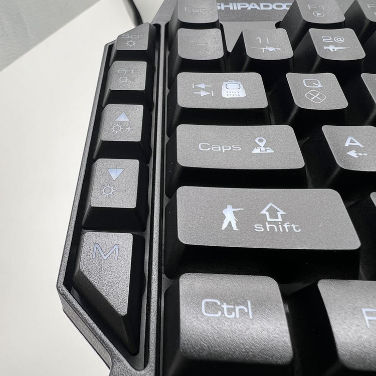 کیبورد گیمینگ شیپادو مدل RGBF6، سوییچ ممبران، Tenkeyless، نورپردازی LED RGB