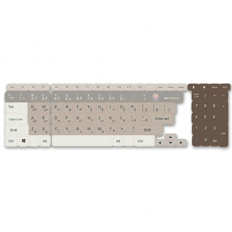 برچسب کیبورد حروف فارسی کد 024