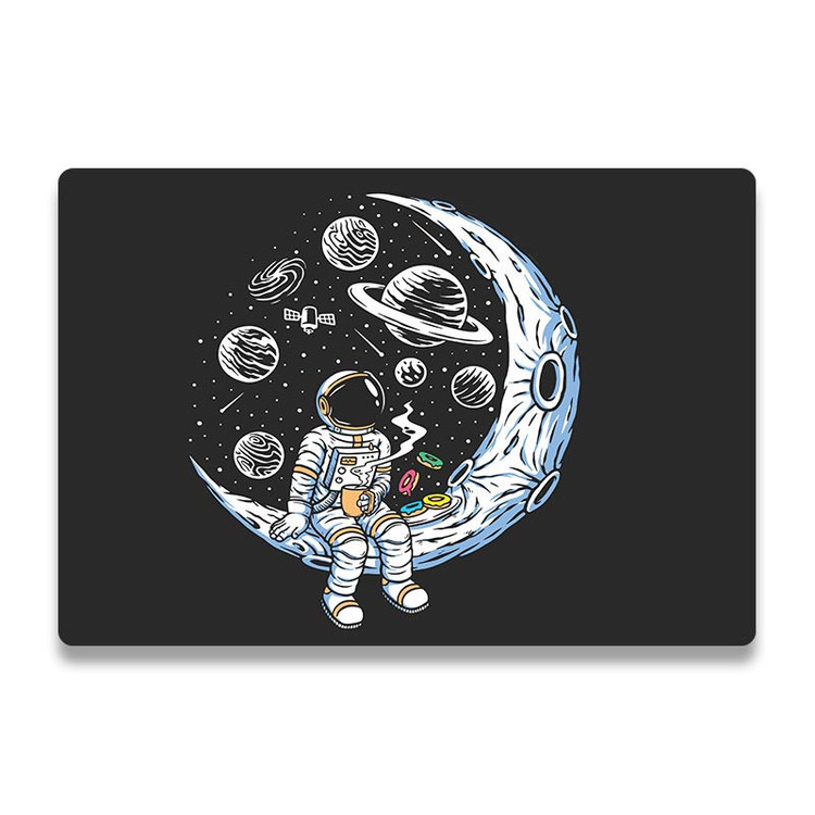 استیکر لپ تاپ توییجین و موییجین طرح Astronaut کد 08 مناسب برای لپ تاپ 15.6 اینچ به همراه برچسب حروف فارسی کیبورد