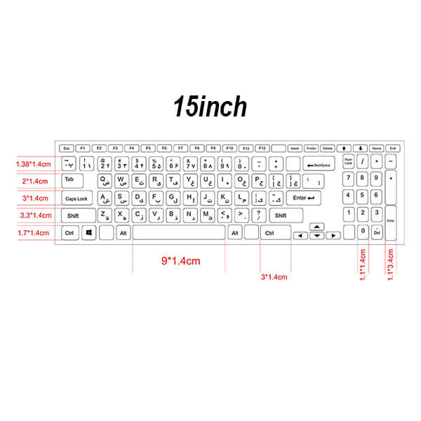 استیکر لپ تاپ توییجین و موییجین طرح Astronaut کد 08 مناسب برای لپ تاپ 15.6 اینچ به همراه برچسب حروف فارسی کیبورد