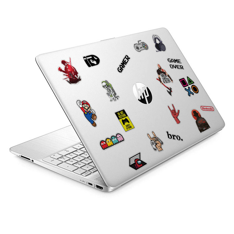 استیکر لپ تاپ و موبایل طرح گیمینگ کد G50201 مجموعه 19 عددی