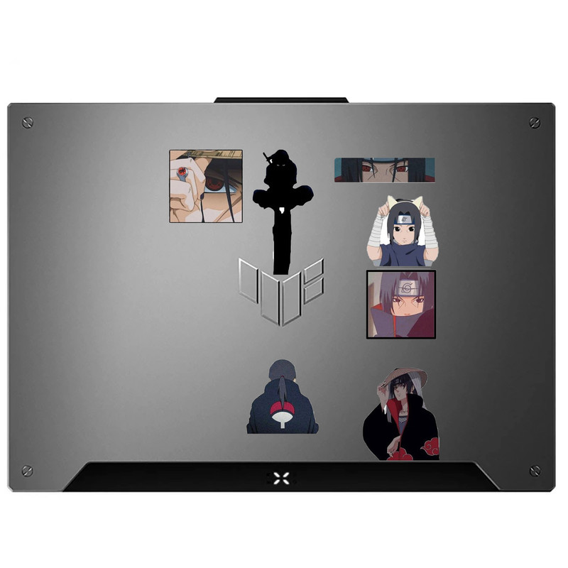 استیکر لپ تاپ مدل انیمه N Itachi کد 1020 مجموعه 17 عددی