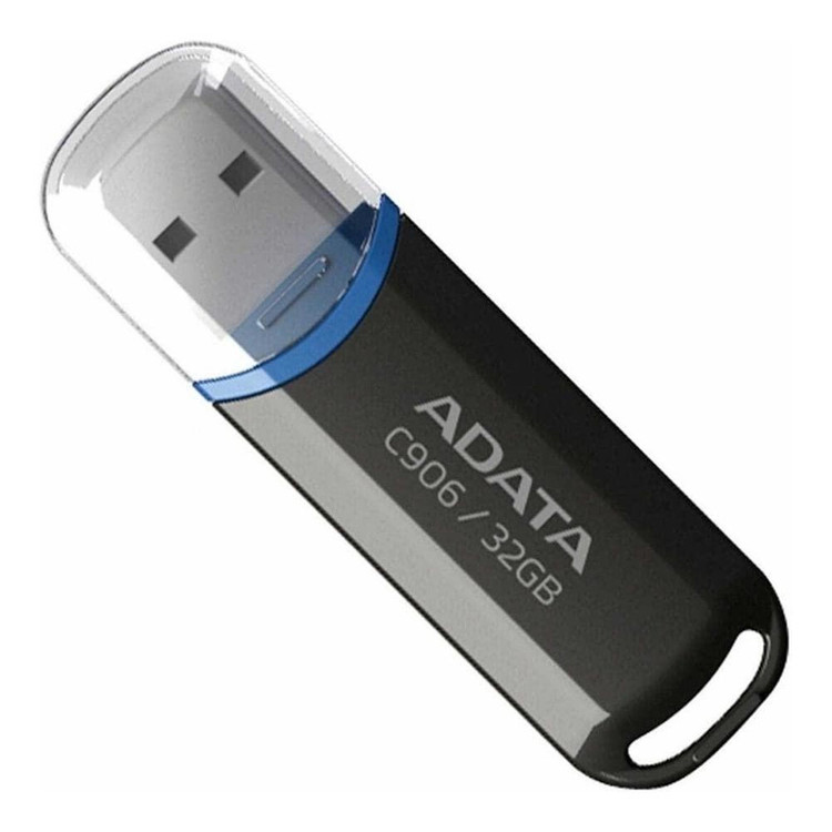 فلش مموری ای دیتا مدل C906 با ظرفیت 32 گیگابایت، رابط USB 2.0 و طراحی درپوشدار قابل حمل