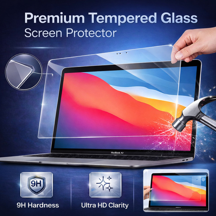 محافظ صفحه نمایش شیشه ای بادیگارد مدل TabG مناسب برای لپ تاپ اپل MacBook Air 13.3 inch M1 / MacBook Pro 13.3 inch M1 M2