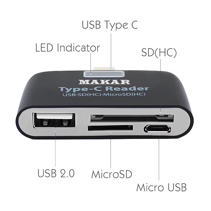 کارتخوان همه کاره ماکار مدل 6in1-USB3.1