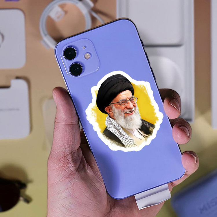 استیکر لپ تاپ پیکسل میکسل مدل رهبری آیت الله خامنه ای مجموعه 4 عددی
