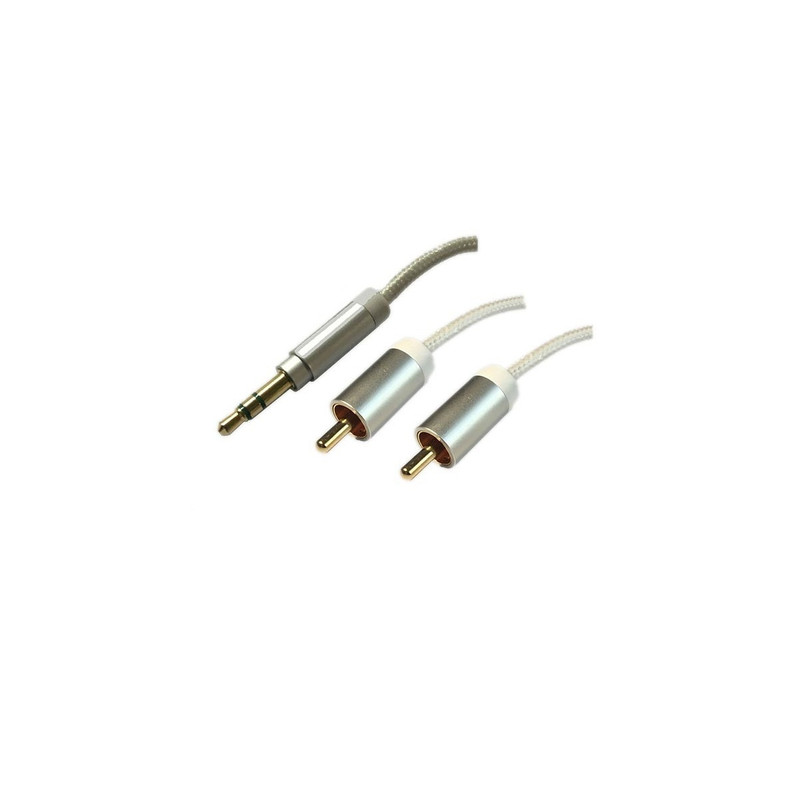 کابل تبدیل 1 به 2 جک 3.5 میلی متری به RCA فرانت مدل FRN-S1-2-630 طول 1 متر