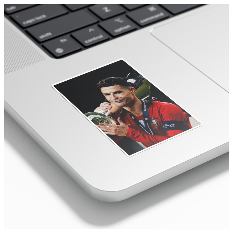 استیکر لپ تاپ و موبایل گوفی مدل کریستیانو رونالدو طرح Cristiano Ronaldo کد CR03 مجموعه 8 عددی