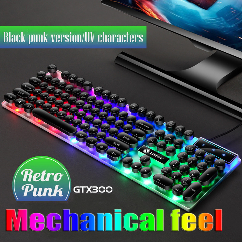 کیبورد و ماوس گیمینگ لایماید مدل NEW GAMING-GTX300، سوییچ ممبران، Full-Size، نورپردازی LED RGB
