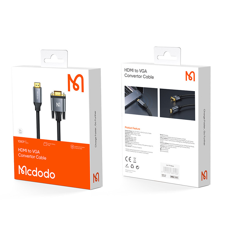 کابل HDMI به VGA مک دودو مدل CA-777 طول 2 متر