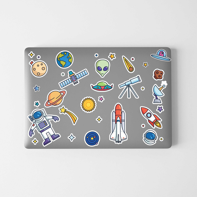 استیکر لپ تاپ مدل space مجموعه 20 عددی