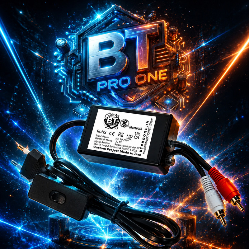 گیرنده بلوتوث استریو به AUX و RCA مدل 02 طول 2 متر