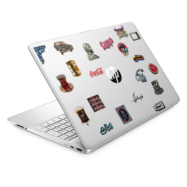 استیکر لپ تاپ و موبایل طرح نوستالژی کد N51004 مجموعه 20 عددی