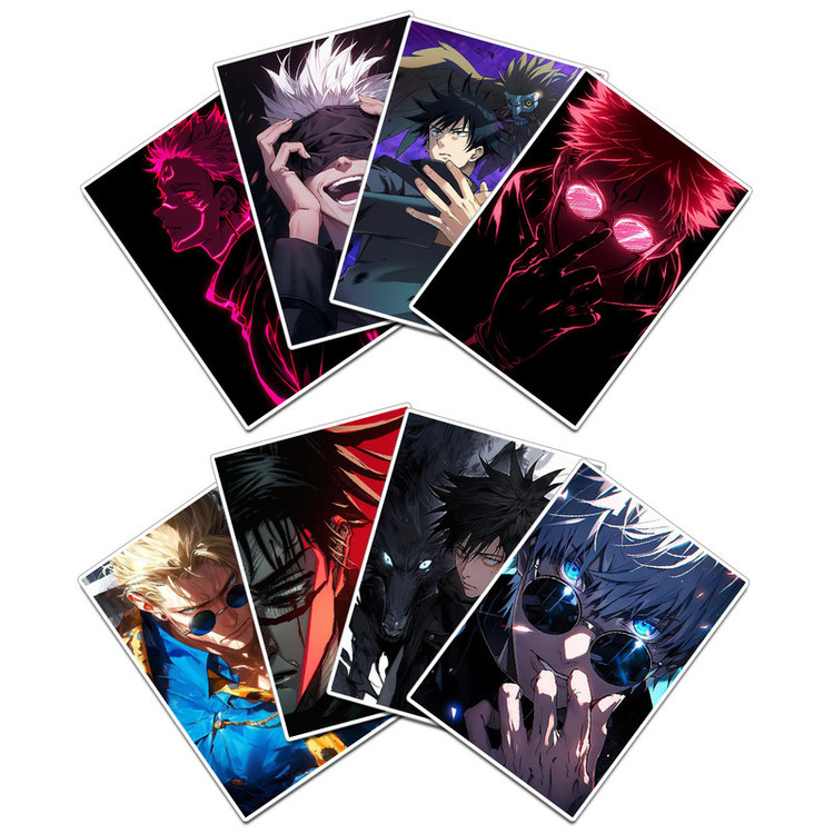 استیکر و برچسب گوفی مدل گوجو سوکونا انیمه جوجوتسو کایسن Gojo Jujutsu Kaisen Anime کد K03 مجموعه 8 عددی