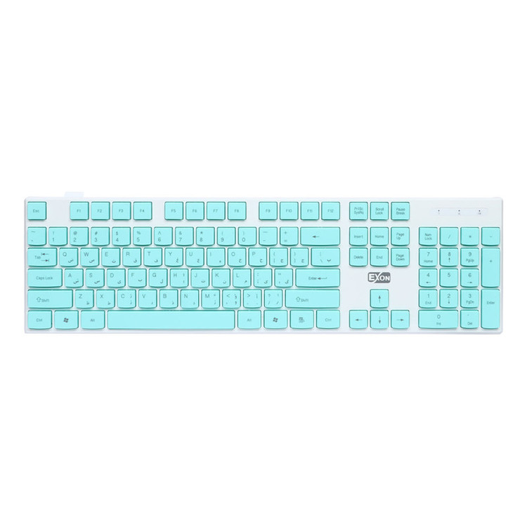 کیبورد و ماوس بی سیم اکسون مدل Gk-600، سوییچ ممبران، Full-Size