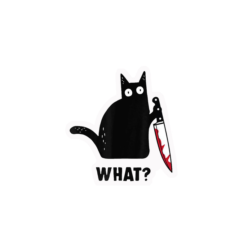 استیکر لپ تاپ لولو طرح گربه قاتل کد 155