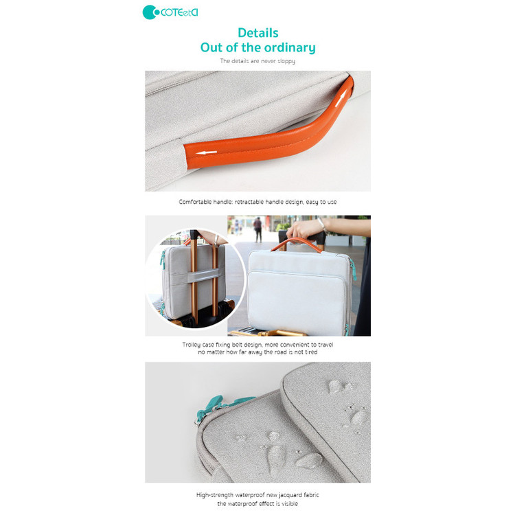 کیف لپ تاپ کوتتسی مدل NoteBooK Double handle inner bag 14015-S-BK مناسب برای لپ تاپ 13 اینچی