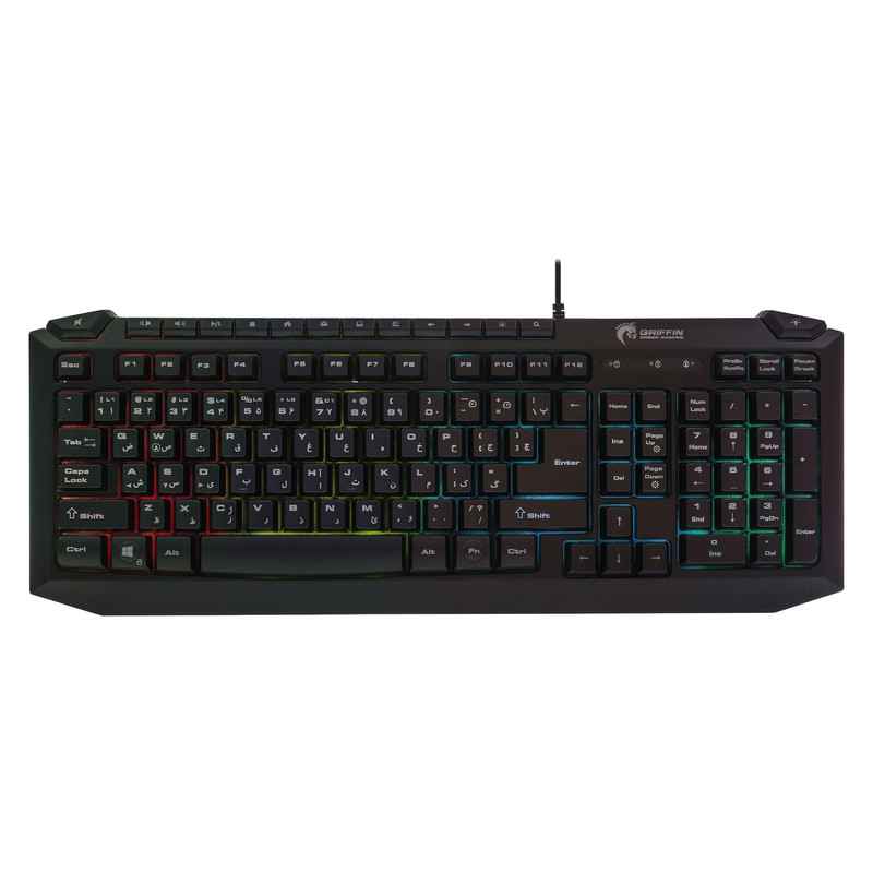 کیبورد گیمینگ گرین مدل GK701-RGB نورپردازی RGB Full-Size
